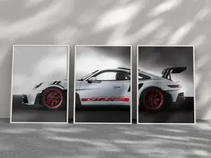 Set of 3 Porsche 911 GT3RS Poster , Porsche Poster, , Porsche Wall Art, Product without frame