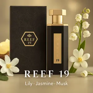 Reef 19 Luxury Unisex Perfume – Eau de Parfum 100ml | Notes of Lily, Jasmine & Musk | Soft, Elegant & Long-Lasting Scent | Premium Floral Musk Fragrance by Reef Perfumes