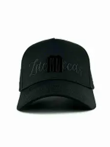 " ZACATECAS "  Signature Embroidered & Metal Cap ( Black / Black )