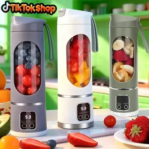 Mini Juicer Blender Cup – Ultra-Compact USB Rechargeable Smoothie Maker for On-The-Go | Crushes Ice, Veggies & Fruit in Seconds | Leak-Proof Tumbler Design, Easy Clean | Cute Portable Blender Gift for Women, College Students & Travel Lovers