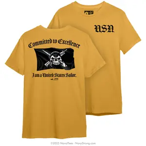 "Committed to Excellence" 100% Cotton Tee | Gold