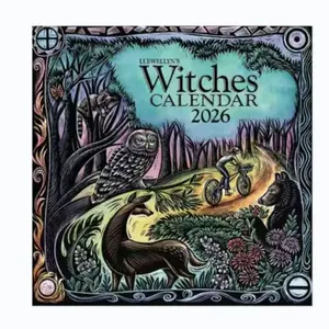 2026 Witch Calendar, Enchanting Yearly Magic Journey, Mystical Art Design, Perfect Halloween and Holiday Gift, Graffiti Font Calendar