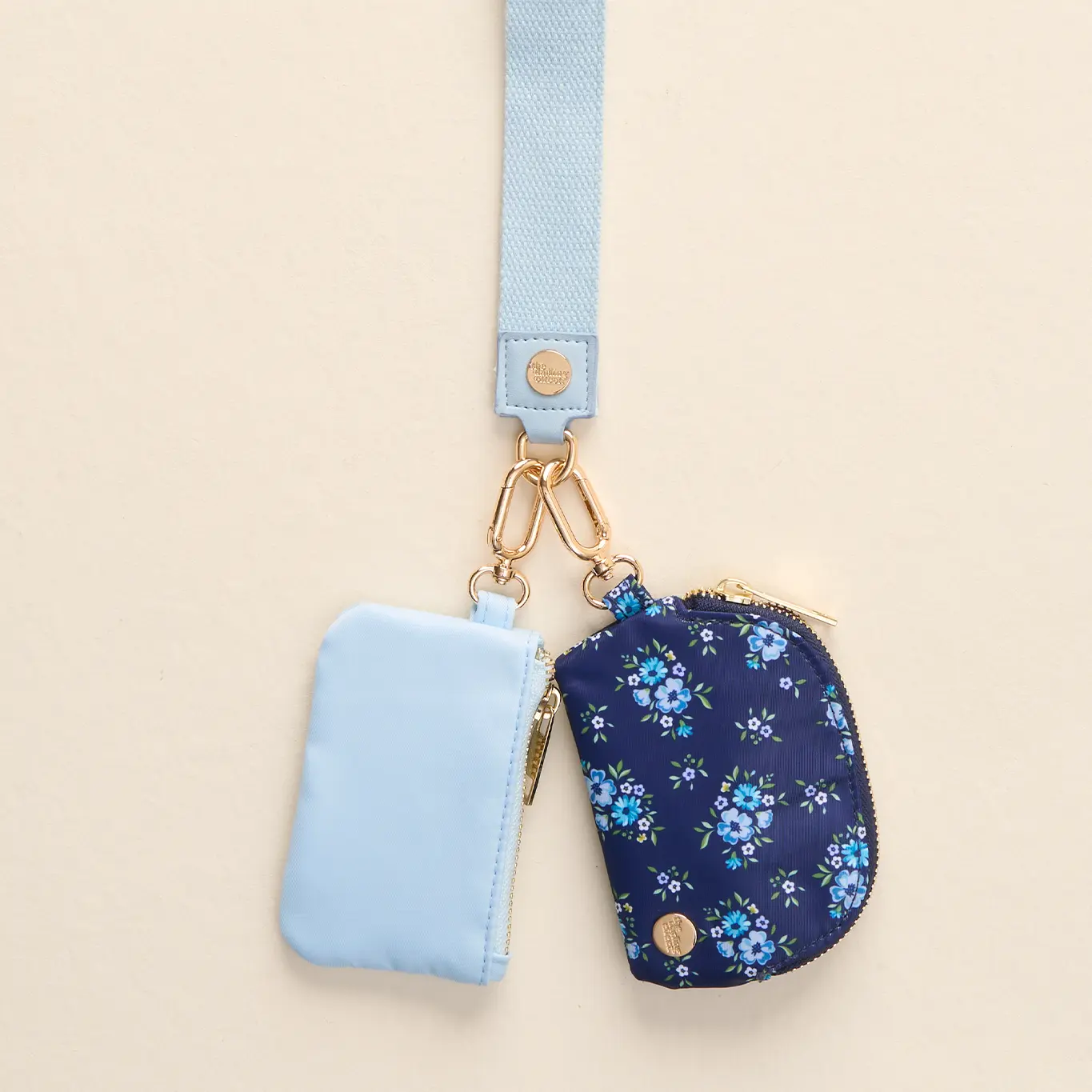 Women's Endless Daydream Navy Dual Pouch Wristlet - Zip Around Wristlet, Daily Commuting Purse, Fashionable Versatile Accessory, Trendy Minimalist Carryall