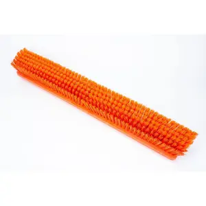 Omni Sweep Plastic Push Broom Head, Heavy Duty Industrial Broom With Color Code System, 24 Inches Orange, For Outdoor Indoor Garage Concrete Patio Kitchen Bathroom