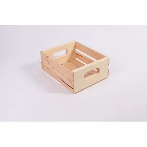 Style Selections (9.5-in W x 4.75-in H x 11.75-in D) Natural Wood Stackable Bin