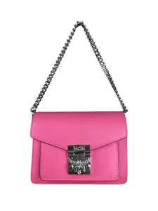 Pre-owned MCM Leather Shoulder Bags Pink Millie S Crossbody Bag