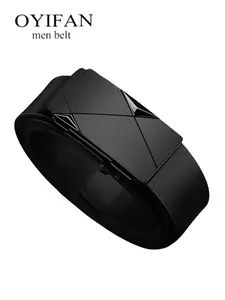 Men's Business Automatic Buckle Belt, Casual Waistband for Jeans Trousers, Fashion Belt for Party, Daily Clothing Decor, Trendy Exquisite Belt for Gift, Durable Belts, Modern Buckle Belts