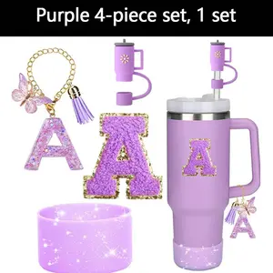 Stanley Cup Accessories Set, Simple 26 Letter Charms, Straw Lid Hat, Party Decorations, Gift for Friends, No Cups Included