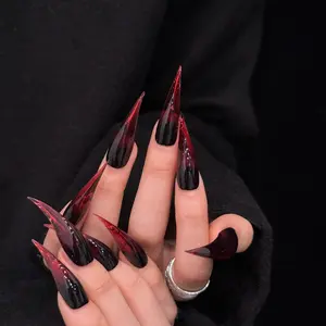 Handmade Long Claw Nail Tips, Gradient Dragon Claw Animal Claw Cat Claw, Complete Set, S M L Sizes Available