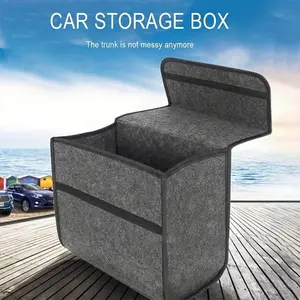 1pc Car Storage Box Felt Small Trunk Storage Portable Car Foldable Storage Box