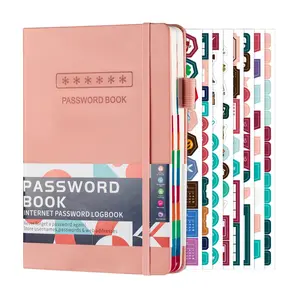 A5 Password Book Logbook with Alphabetical Tags, Includes Theme Planning Stickers, Easy Quick Access, Suitable for Seniors, Password Manager Notebook