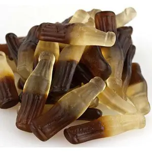 Cola Bottles Gum Drop Candy - Gummy Cola Flavored Bottles - Sweet & Sour Snacks - Halal & Fat Free - 140 Gummy Bottles per lb
