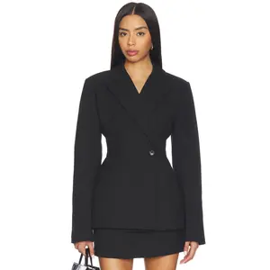 EAVES x Jasmine Tookes Kari Classic Suiting Blazer in Black
