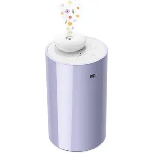 Waterless Diffuser for Essential Oil, Car Diffsuer, Battery Operated Nebulizer, 0.7 Fl Oz/ 20mL, Mini Scent Machine, 3 Timers & 3 Mist Levels for Home, Room, Car, Office - AN6 Lavender