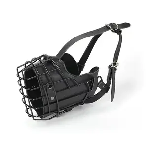 Us in Stock Stainless Steel Wire Dog Muzzle - Breathable Anti-Bite Cage Muzzle for Medium/Large Working Dogs