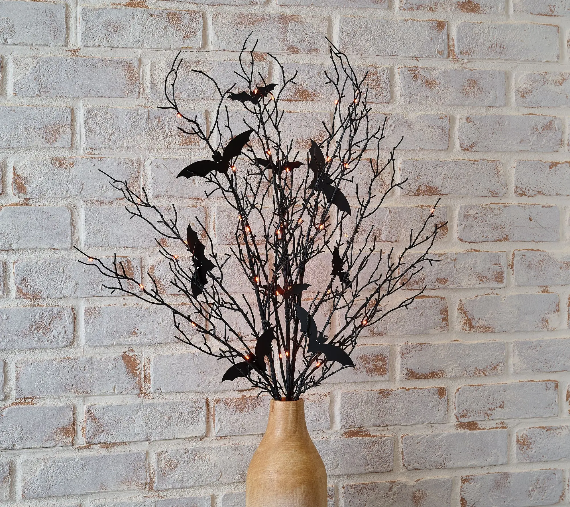 Martha Stewart 36" Illuminated Branch with Halloween Icon Martha Stewart 36" Illuminated Branch with Halloween Icon