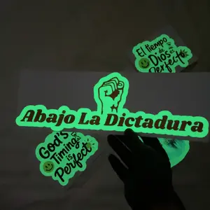 Sticker Flourecente - Abajo la Dictadura.