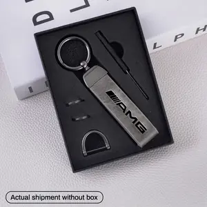 Leather Car Keychain Key Ring Car Key Accessory for Mercedes Benz Amg Models W204 W205 W203 W211 W212 W213 W201 W210 W124 W126 W140 W168 Accessories