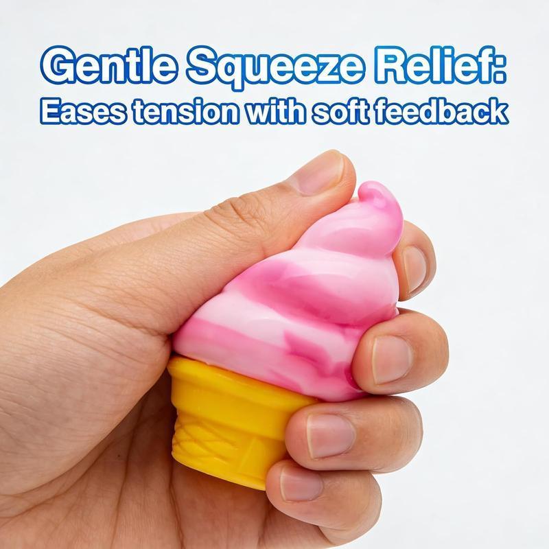 Needoh 2026 New Ultra Soft Sensory Squeeze Toy Slow Rise, Ice Cream Squeeze Squishy, Ice Cream Squishy, Easter Basket Stuffers Party Favors for Anxiety Relief