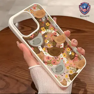 Premium Magnetic Case for iPhone11/12/13/14/15/16/promax Cute Chicken Floral y2k cased MagSafe Ready, Anti-Fall, Springtok and Ultra-Thin Design | Perfect for Everyday Use Protector Screen Protector Aesthetic Resistance