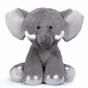 Jumbo Elephant Stuffed Animal | 4.5lbs Weighted | 16" Tall | Ultra Soft | Elephant Plushie | Weighted Stuffed Animal