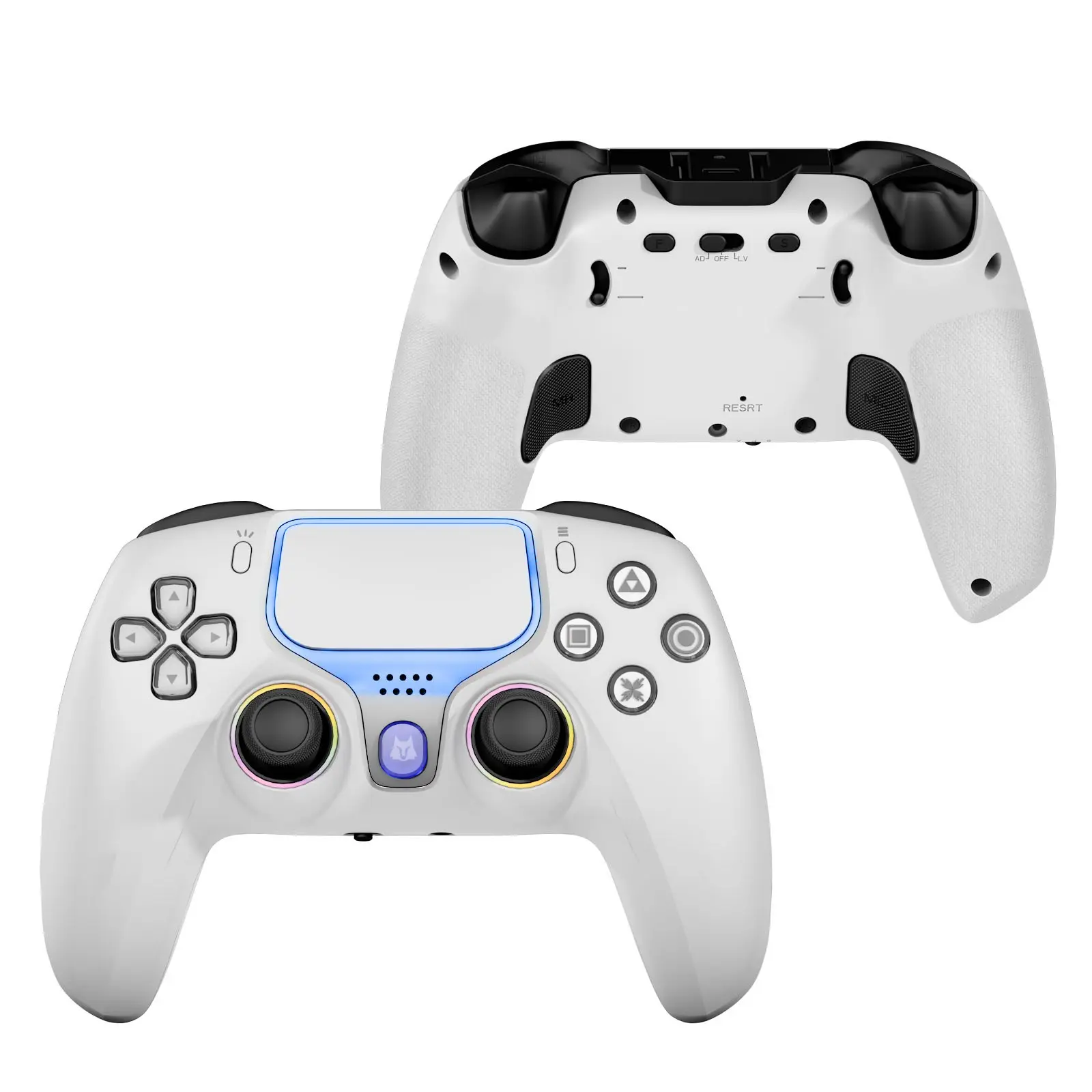 Wireless Game Controller for Ps5/PC/iOS/android, Universal Controller, Pc Game Controllers, Esports Controller, Bluetooth-compatible Connection, Dual Vibration, Gyroscope Function, RGB Lighting, Headset Support, PlayStation Gamepad