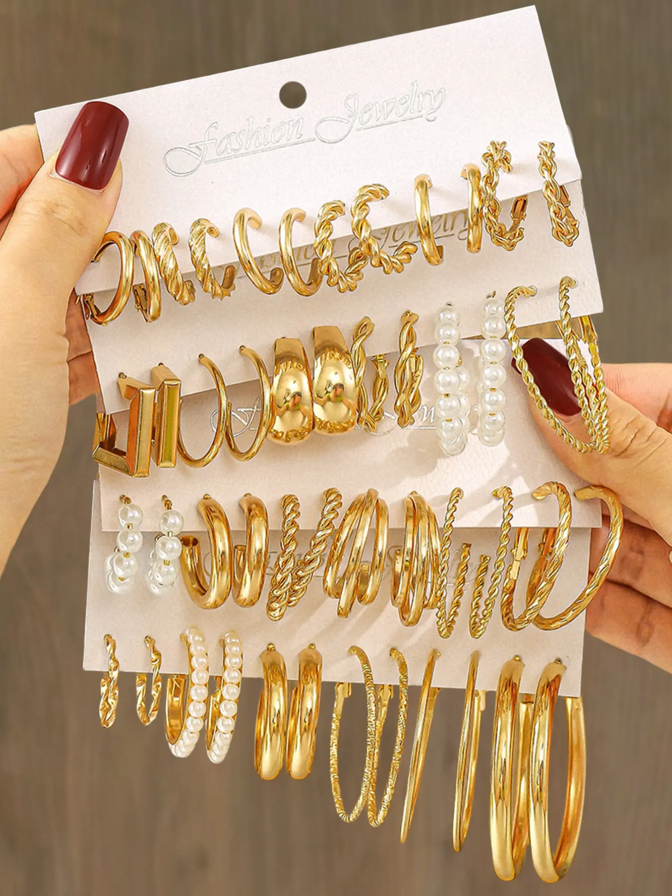 48pcs Hoop Earrings Set, Earring Stacks, Hoop Shape Earrings, Stackable, Elegant Design, Perfect Gift for All Occasions, Birthday, Anniversary, Daily Wear