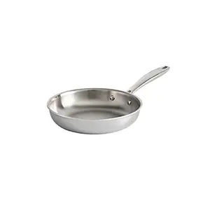 Tramontina Seattle Tri-Ply Clad Stainless Steel 8-Inch Small Frying Pan, Induction-Ready Skillet, Dishwasher-Safe, NSF-Certified, Made in Brazil