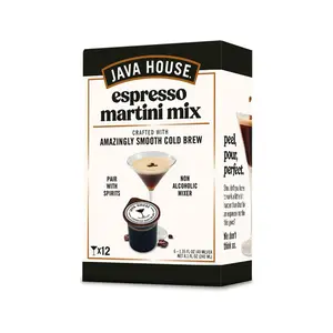 Java House Espresso Martini Mix - Ready to Use Liquid Coffee Concentrate Pods - 1.35 fl oz Each - Pack of 6 - Non-Alcoholic - Peel Pour Perfect - 12 Cocktails - Beverage