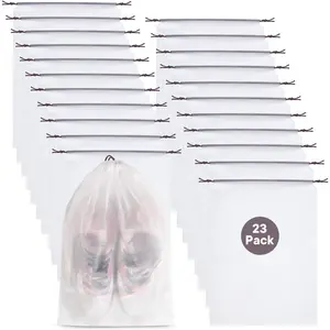 23 pack portable travel shoe bag, 11.8 "x 15.7" waterproof and dust proof travel shoe bag packaging, space saving dust storage bag travel essentials for women