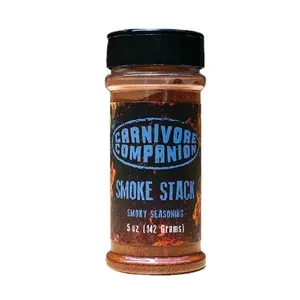 Carnivore Companion Smoke Stack Smoky Meat Seasoning - Bold Hickory Smoked Flavor Powder - 5 oz Bottle for Extraordinary Flavors