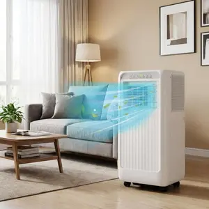 8000 BTU Portable Air Conditioner 3-in-1 AC Unit Cools Up to 350 Sq Ft Ultra Quiet 52dB Energy Saving with Remote Control 24H Timer and Renter-Friendly Installation Perfect for Bedroom Apartment Office
