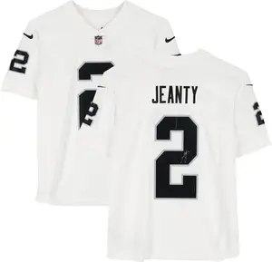 Ashton Jeanty Las Vegas Raiders Autographed Nike White Limited Jersey - Fanatics Authentic Certified