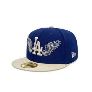 Wing Embroidered Flat Brim Baseball Cap – Premium Fitted Streetwear Hat