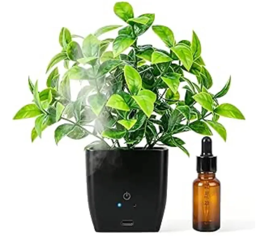 Indoor Plant Humidifier with Essential Oil Diffuser - USB Powered Plant Moisture System for Home Use