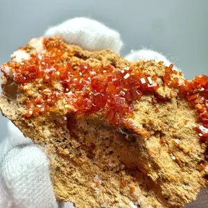 Bright Red Vanadinite Crystal - Vibrant Mineral Specimen - Raw Vanadinite Cluster - Collector’s Crystal - High Energy Stone - Natural Gem