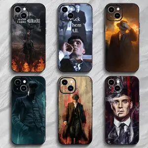 Fashion P-Peaky B-Blinders Movie Phone Case Black Matte Thin Phone Case For iPhone 17 16 15 14 13 12 11 Air Plus ProMax Samsung Galaxy S26 S25 S24 S23 S22