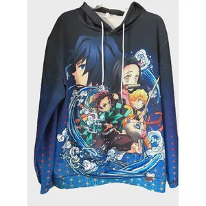 Demon Slayer Hoodie 3D Print Pullover Hoodie Long Sleeve Pocket Mens Womens