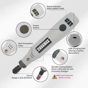 Wireless Rotating Tool Set, 3.7v Lithium Battery Mini Multi-Functional Tool Kit, Variable Speed, Includes Accessories, DIY Polishing Cleaning Carving Machine
