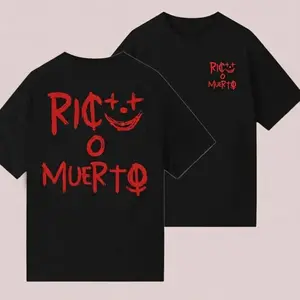 Rico O Muerto T-Shirt, Graphic Playera, Streetwear Fashion Tee, Urban Style Graphic Shirt