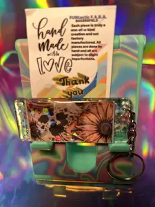 Uv Resin Glitter Keychain - Customizable Text or Image Design, Lightweight and Durable, Ideal for Everyday Use