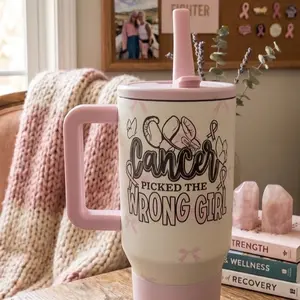 Custom Cancer Awareness Cup 20 oz Adjustable Sway various occasion Crystal 360