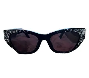 Pre-owned Givenchy Crystal Black Sunglasses NEW