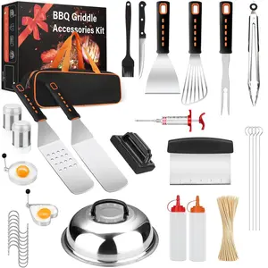 Griddle Accessories Kit, 133 Pcs for Blackstone Camp Chef Professional Griddle Grill Tools Set BBQ Spatula