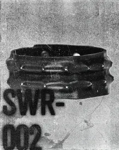 SWR-002 / Exposed Leather Spiked Bracelet