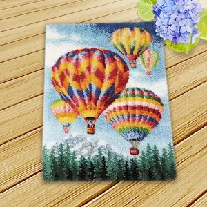 Latch Hook Rug Kits Embroidery Carpet Blanket Crochet Hook for Adults Kids