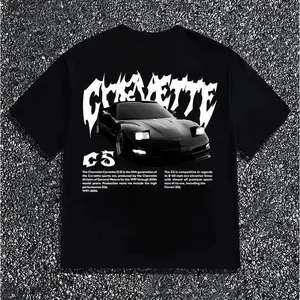 Corvette C5 T-Shirt, Retro Car Graphic Tee, Y2K Streetwear Shirt for Car Enthusiasts, Vintage Chevy Racing Fitted Crewneck Soft Classic Cotton graphic tee zac brown sphere las vegas merch funny t shirt marcus the worm merch graphic tee 90s graphic tees