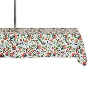 Design Imports Print Outdoor Tablecloth with Zipper - 60" x 84"