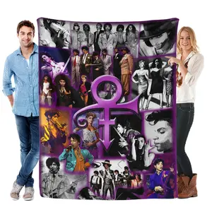 Prince Purple Rain Fleece Blanket, Prince Purple Vintage Personalized Fleece Blanket, Personalized Fleece Blanket, Prince Fans Gifts
