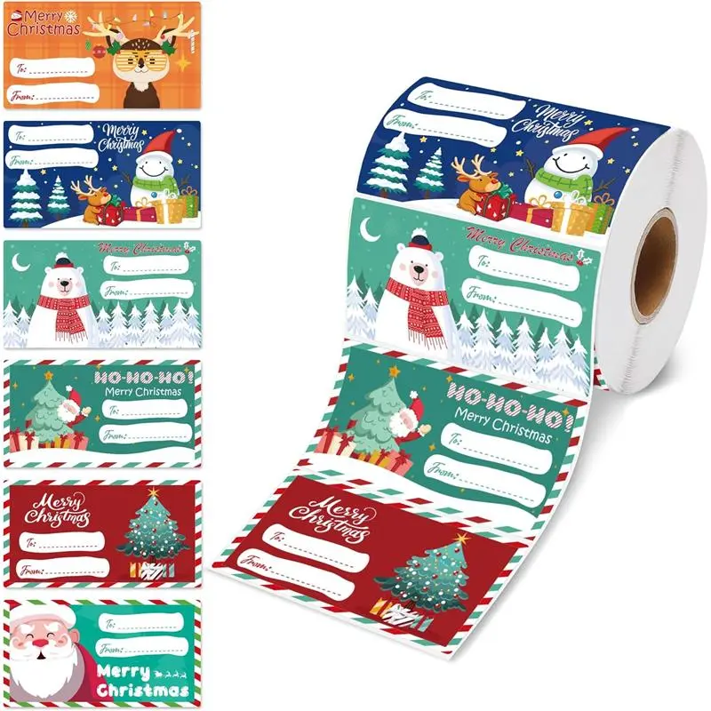 500 PCS Christmas Gift Tags - Gift Tags for Christmas Presents | Christmas Gifts for Women Men Mom - Christmas Wrapping Paper - Christmas Decorations,2.95 x 1.6 Inch